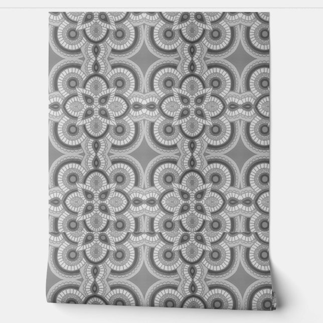 Black and gray Tribal wallpaper  2' x 4'  (Unrolling)
