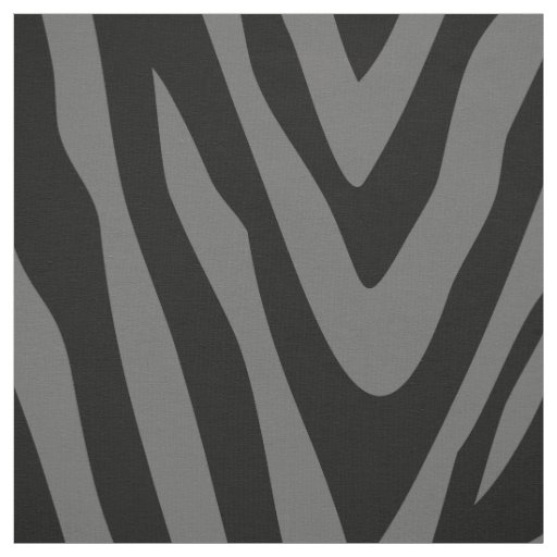 Black and Gray Zebra Print Large Scale Fabric