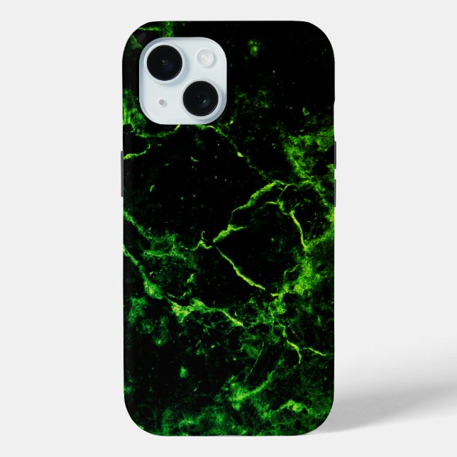 Black and Green Abstract Custom Phone Case (Back)