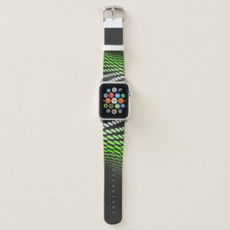 Black and Green Abstract Dots Apple Watch Band