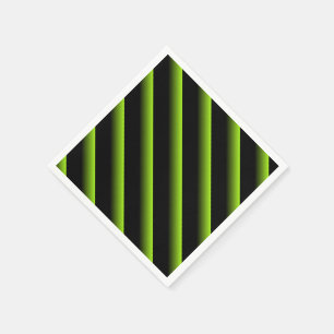 Black and Green Blended Diagonal Stripe Napkins