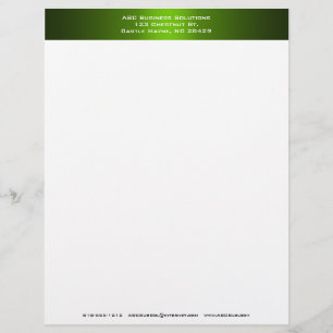 Black and Green Business Letterhead
