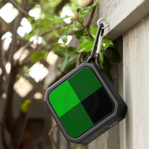 Black and Green Check Bluetooth Speaker