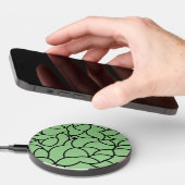 Black and Green Comingled Abstract Wireless Charger (Hand)
