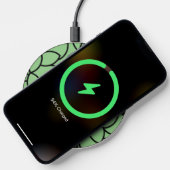 Black and Green Comingled Abstract Wireless Charger (Phone)