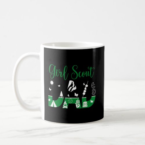 Black And Green Dad Scout For Girls Cookie Camping Coffee Mug