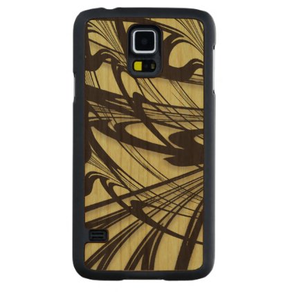 Black and Green Fern Glen Carved Cherry Galaxy S5 Case