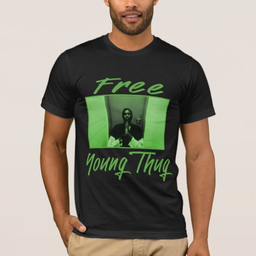 Black and Green Free Young Thug T_Shirt