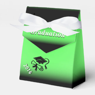 Black and Green Graduation Personalized Favor Box