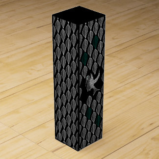 Black and Green Leaf Wine Gift Box