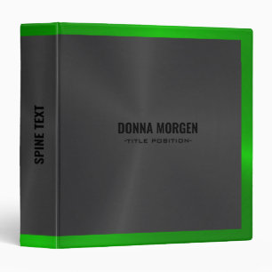 Black and green metallic texture 3 ring binder