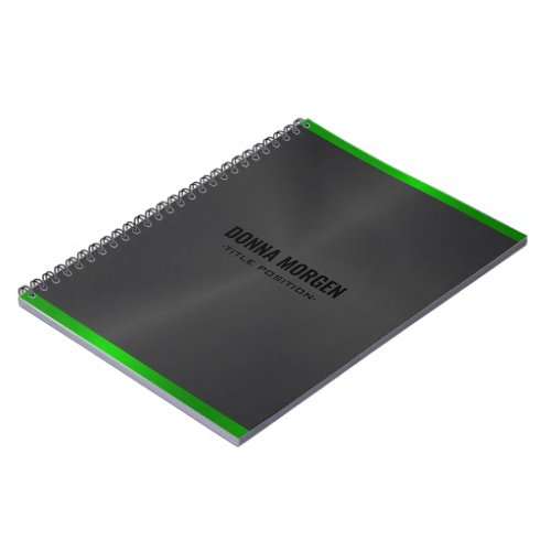 Black and green metallic texture 3 ring binder notebook