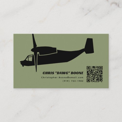 Black and Green Modern Osprey Business Card