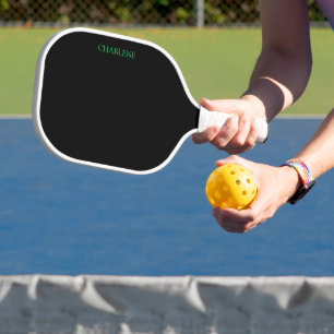Black and Green Personalized Pickleball Paddle