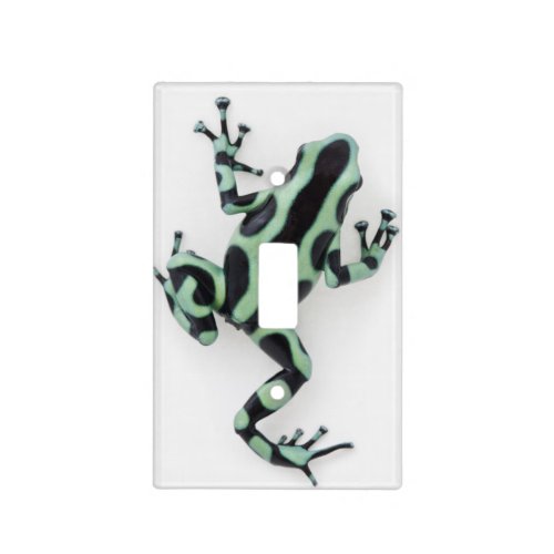 Black and Green Poison Dart Frog 2 Light Switch Cover