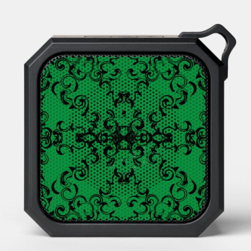 Black and Green Swirls Smoke Bluetooth Speaker