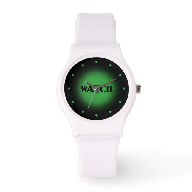 Black and Green Ticker Watch (Front)