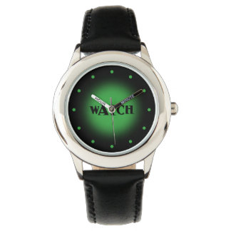 Black and Green Ticker Watch