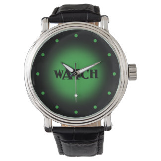Black and Green Ticker Watch