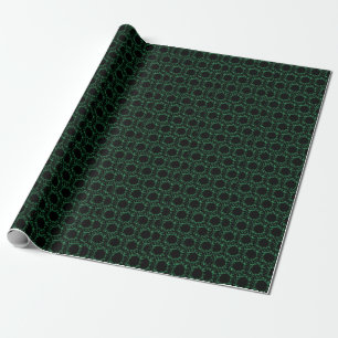 Black and Green Unique Pattern Wrapping Paper