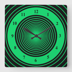Black and Green Wall Clock