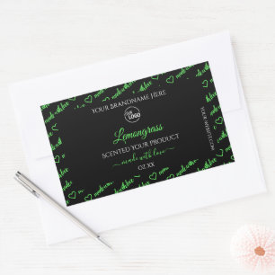 Black and Green Word Cloud Product Labels Add Logo