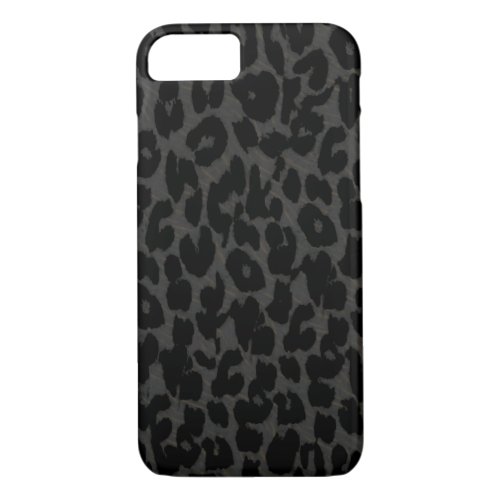 Black and grey animal fur skin of leopard iPhone 87 case