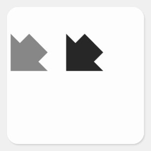 Black and grey arrow print sticker