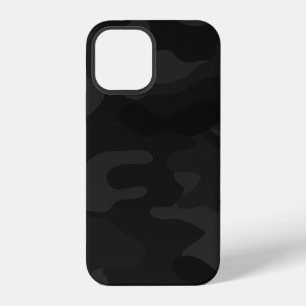 Black and Grey Camo Pattern iPhone 12 Case