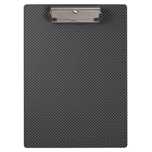 Black and Grey Carbon Fiber Material Clipboard (Front)