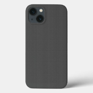 Black and Grey Carbon Fiber Pattern Base iPhone 13 Case