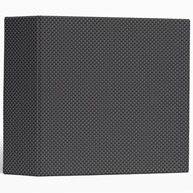 Black and Grey Carbon Fiber Polymer Binder (Front/Spine)