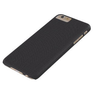 Black and Grey Carbon Fiber Polymer Barely There iPhone 6 Plus Case
