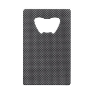 Black and Grey Carbon Fiber Polymer Credit Card Bottle Opener