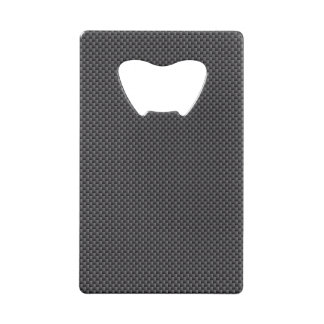 Black and Grey Carbon Fiber Polymer Credit Card Bottle Opener