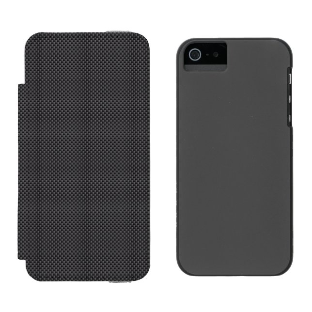 Black and Grey Carbon Fiber Polymer Incipio iPhone Wallet Case (Side by Side)