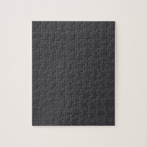 Black and Grey Carbon Fiber Polymer Jigsaw Puzzle
