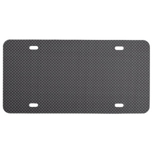 Black and Grey Carbon Fiber Polymer License Plate