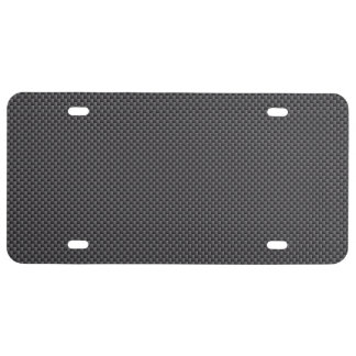 Black and Grey Carbon Fiber Polymer License Plate