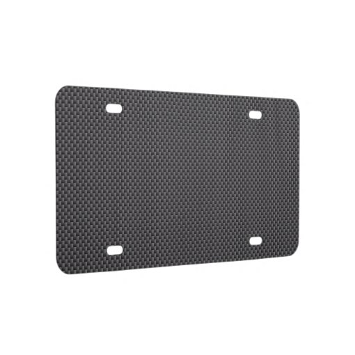 Black and Grey Carbon Fiber Polymer License Plate | Zazzle