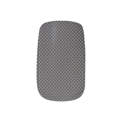 Black and Grey Carbon Fiber Polymer Minx Nail Wraps