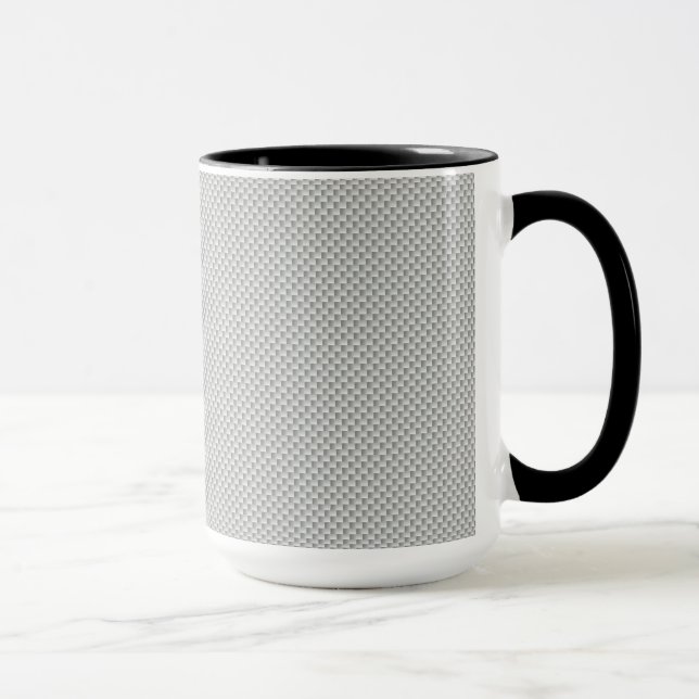 Black and Grey Carbon Fiber Polymer Mug (Right)