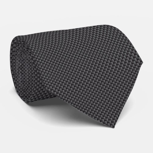Black and Grey Carbon Fiber Polymer Neck Tie