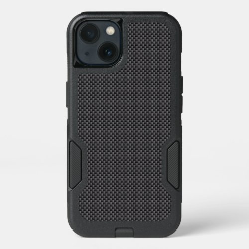 Black and Grey Carbon Fiber Polymer iPhone 13 Case