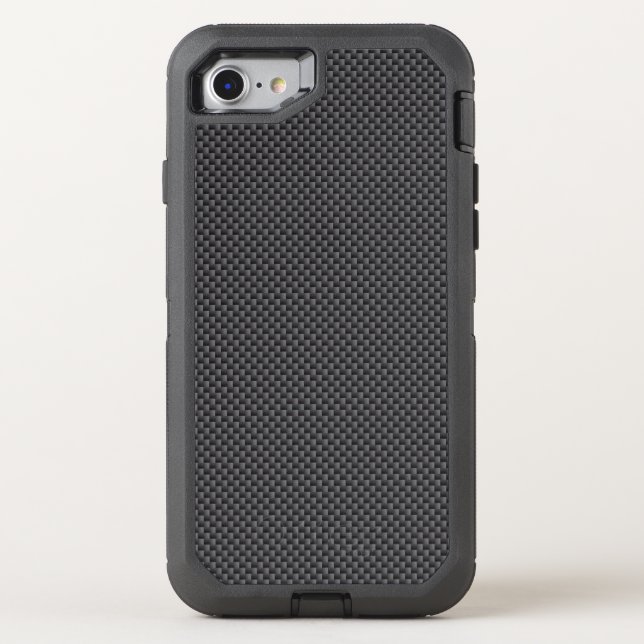 Black and Grey Carbon Fiber Polymer Otterbox iPhone Case (Back)