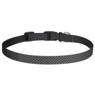 Black and Grey Carbon Fiber Polymer Pet Collar