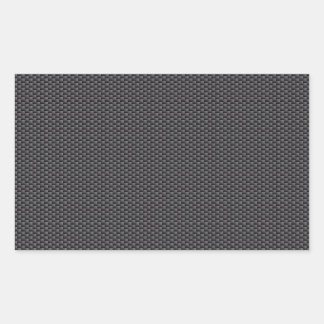 Black and Grey Carbon Fiber Polymer Rectangular Sticker