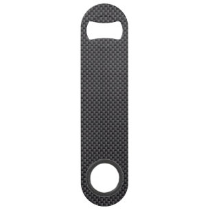 Black and Grey Carbon Fiber Polymer Speed Bottle Opener