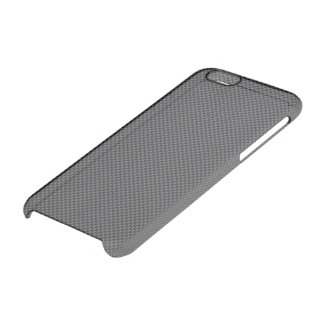 Black and Grey Carbon Fiber Polymer Clear iPhone 6/6S Case