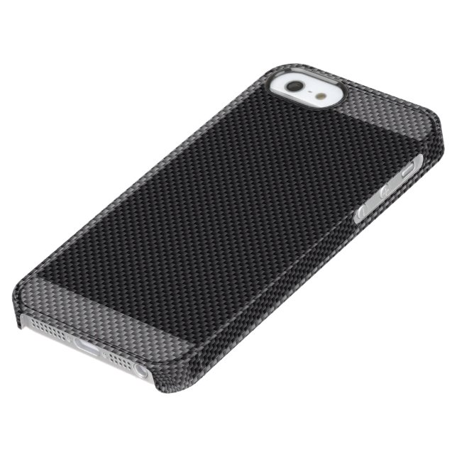 Black and Grey Carbon Fiber Polymer Uncommon iPhone Case (Bottom)